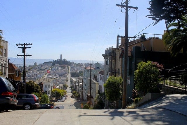 где остановиться в Сан-Франциско Телеграф Хилл 11 Вид с Телеграф Хилл, недалеко от Северного пляжа, Сан-Франциско