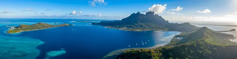 Панорамный вид на рай 1 Бора-Бора Панорамный вид на рай Бора-Бора