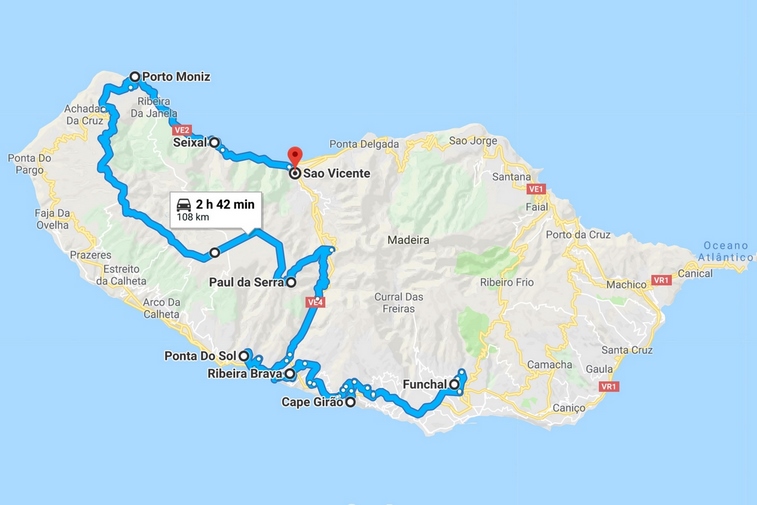 карта мадейра острова  карта мадейра острова