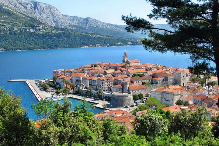 Панорама Корчула, старый средневековый город в регионе Далмация, Хорватия 111 Панорама Корчула, старый средневековый город в регионе Далмация, Хорватия