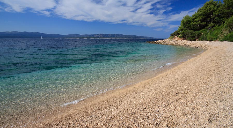 Пляж Мурвица на острове Брач 1111 Пляж Мурвица на острове Брач