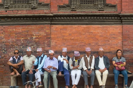 Непальский народ на площади Катманду Дурбар. Непальский народ на площади Катманду Дурбар.