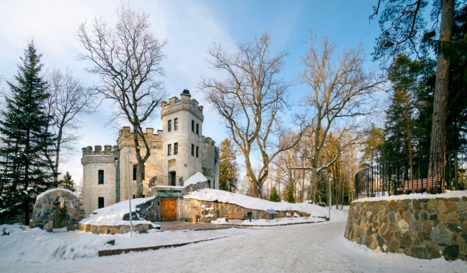 Глен замок и парк в Таллине, Эстония зимой 11 Глен замок и парк в Таллине, Эстония зимой