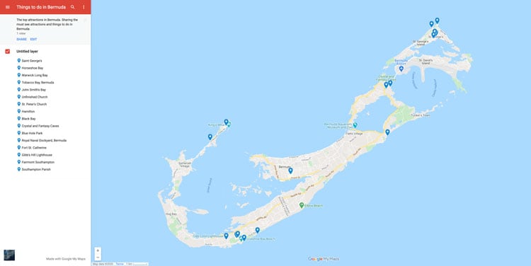 Бермудские острова | карта 11 Бермудские острова | карта